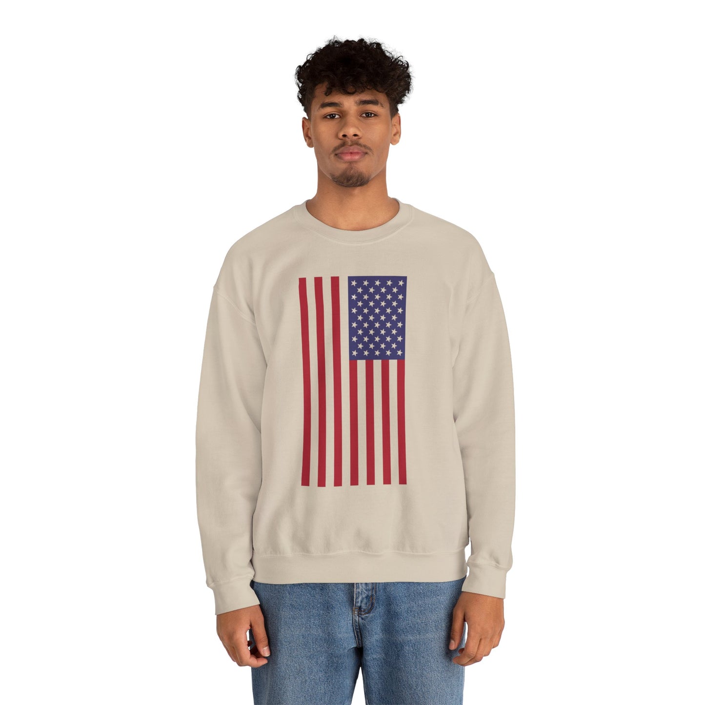 Patriotic USA Flag Crewneck Sweatshirt