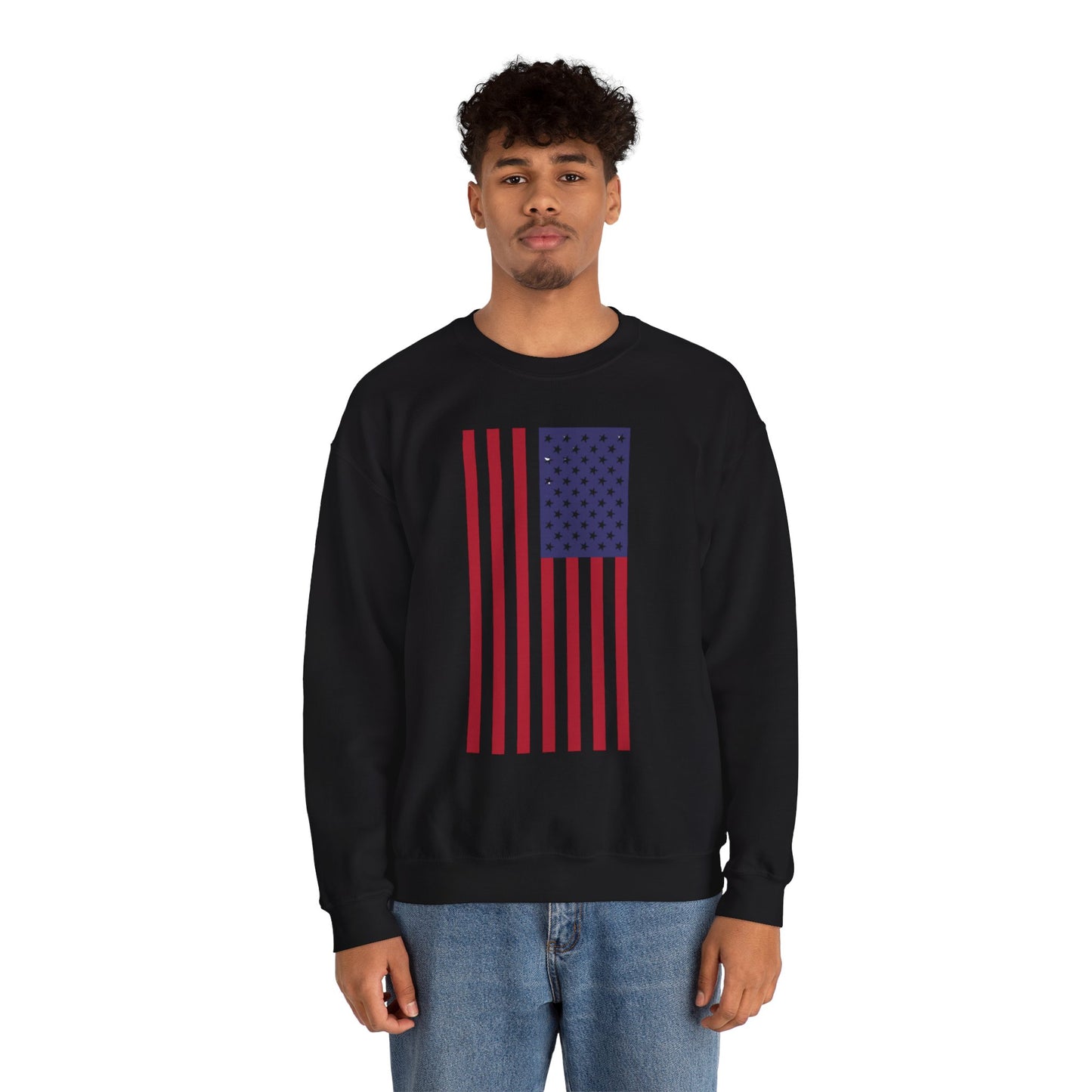 Patriotic USA Flag Crewneck Sweatshirt