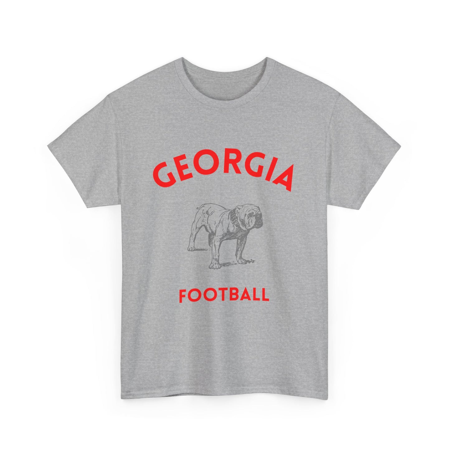 Georgia Football Unisex Heavy Cotton Tee, Casual Sports Tee, Football Game Shirt, Gift for Fans, Georgia Bulldogs Apparel