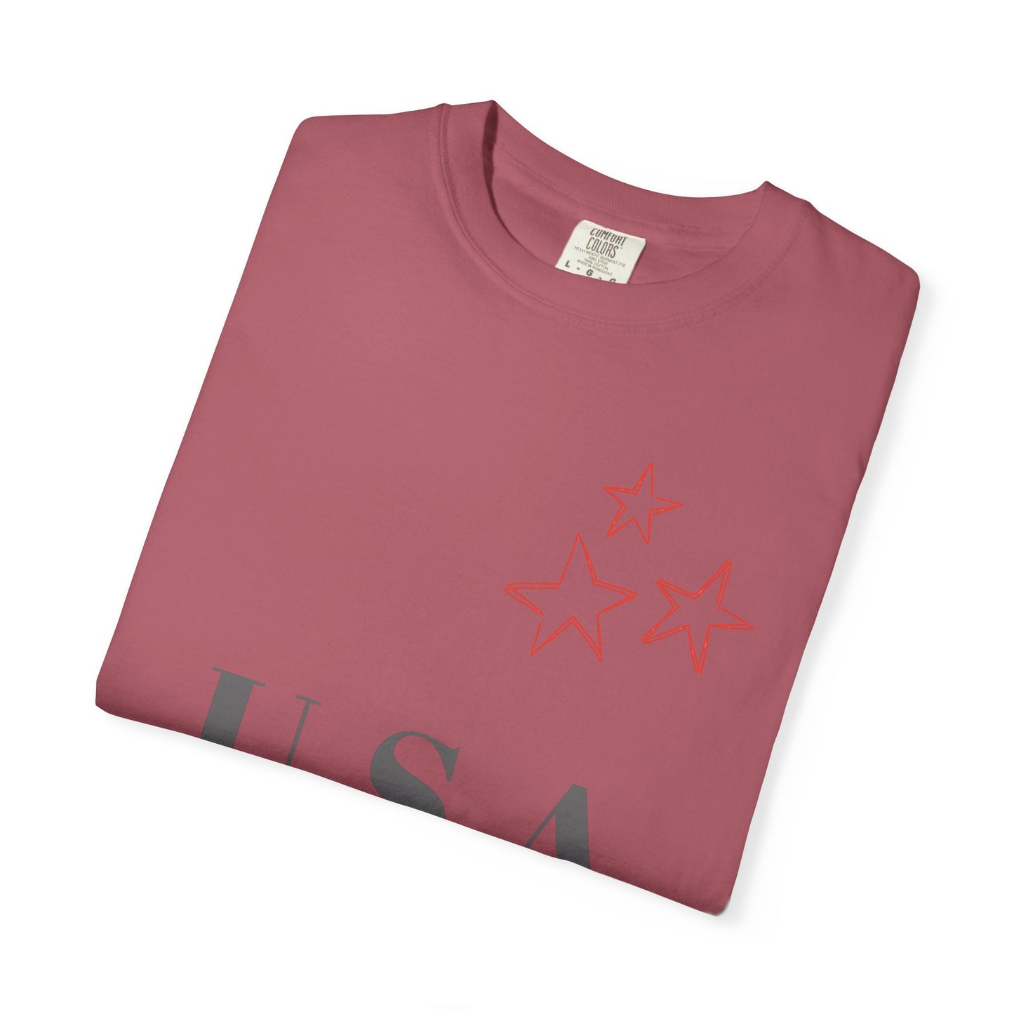 Patriotic Unisex Garment-Dyed T-Shirt - USA Stars Design
