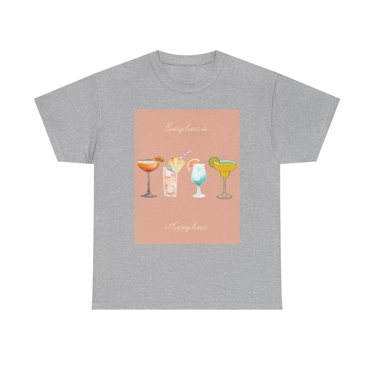 Cocktail Vibes Unisex Heavy Cotton Tee, Summer Party Shirt, Retro Drinks Graphic Tee, Gift for Cocktail Lovers, Vacation Wear, Fun T-Shirt