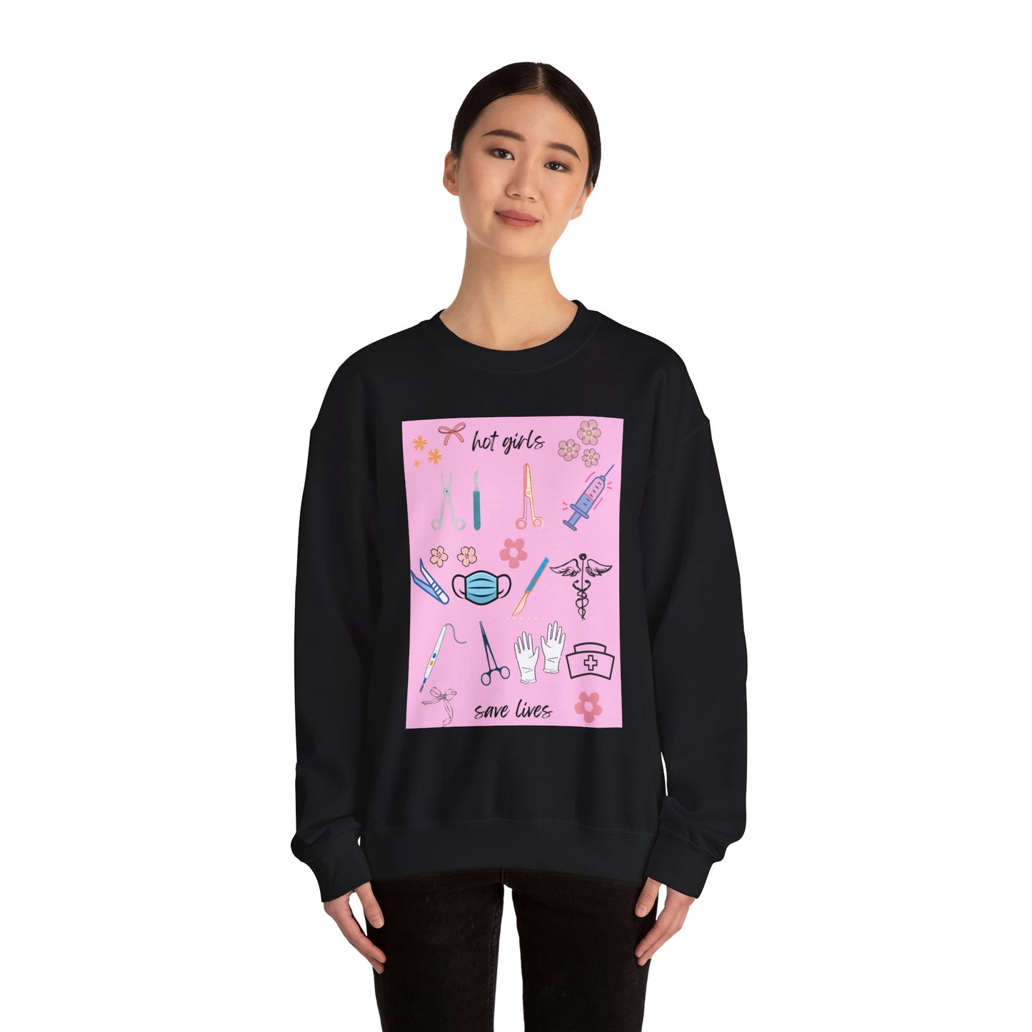 Healthcare Heroes Sweatshirt, Hot Girls Save Lives Crewneck, Nurse Appreciation Gift, Medical Student Sweatshirt, Cute Medical [...]