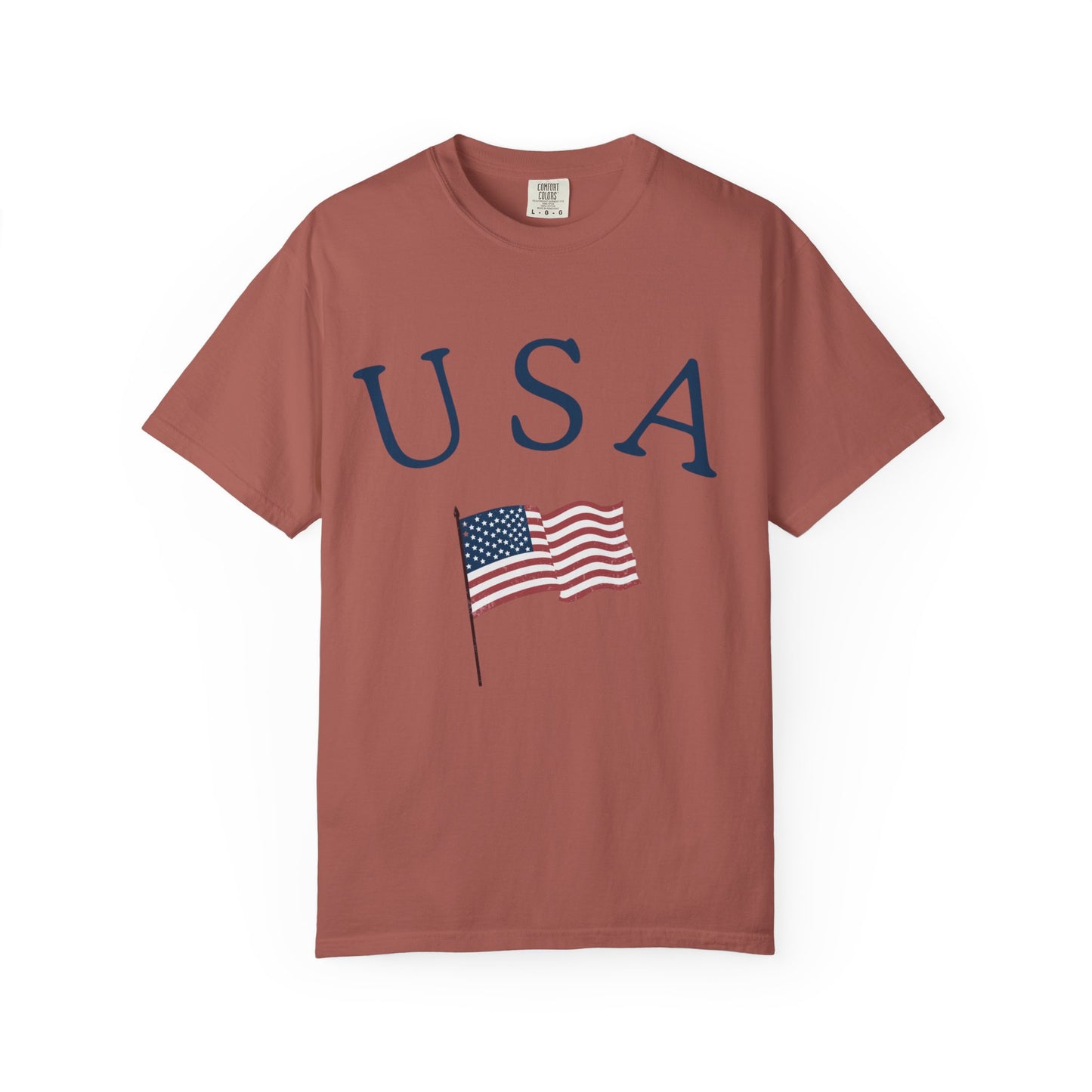 USA Flag Unisex Garment-Dyed T-Shirt