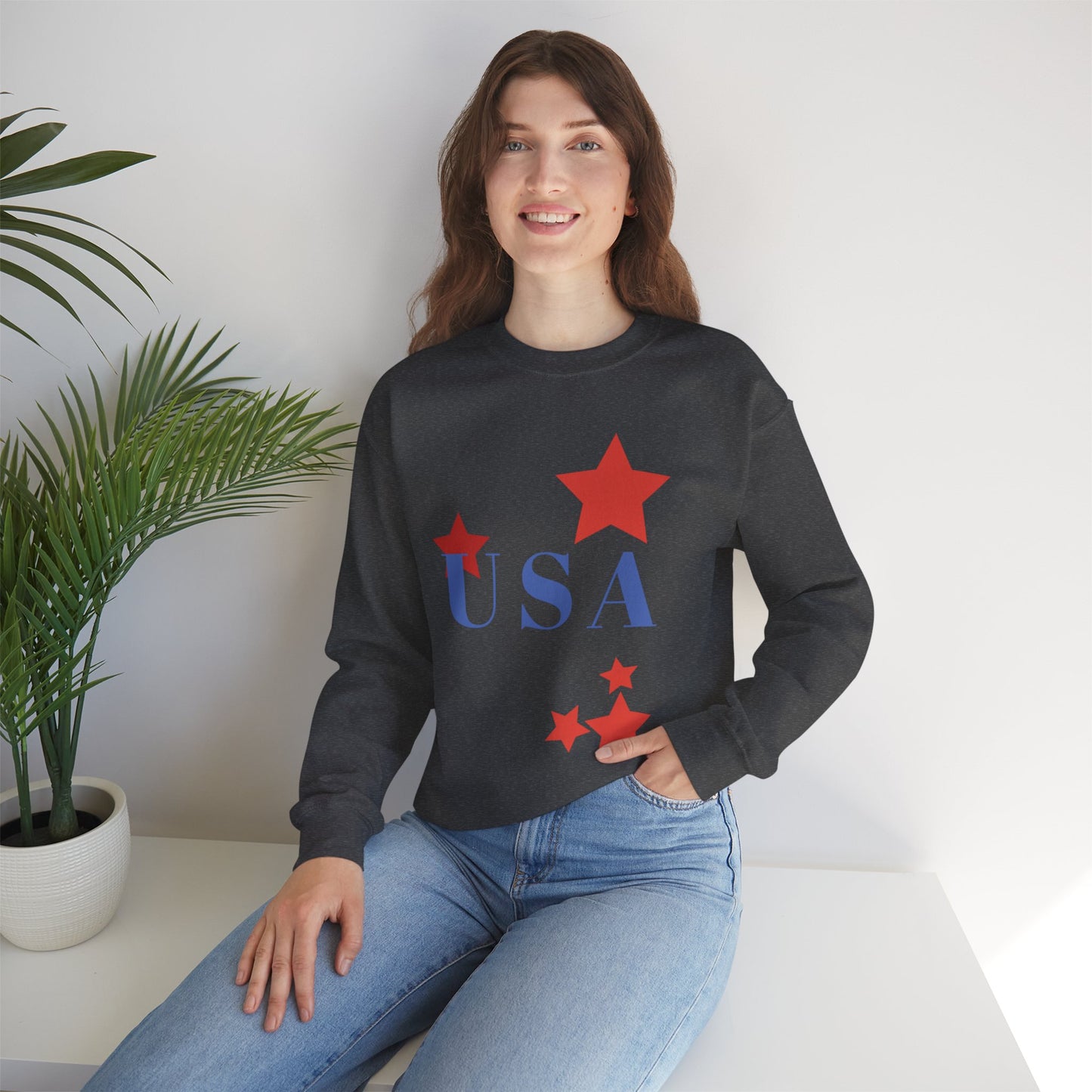 USA Stars Unisex Sweatshirt for Patriotic Celebrations