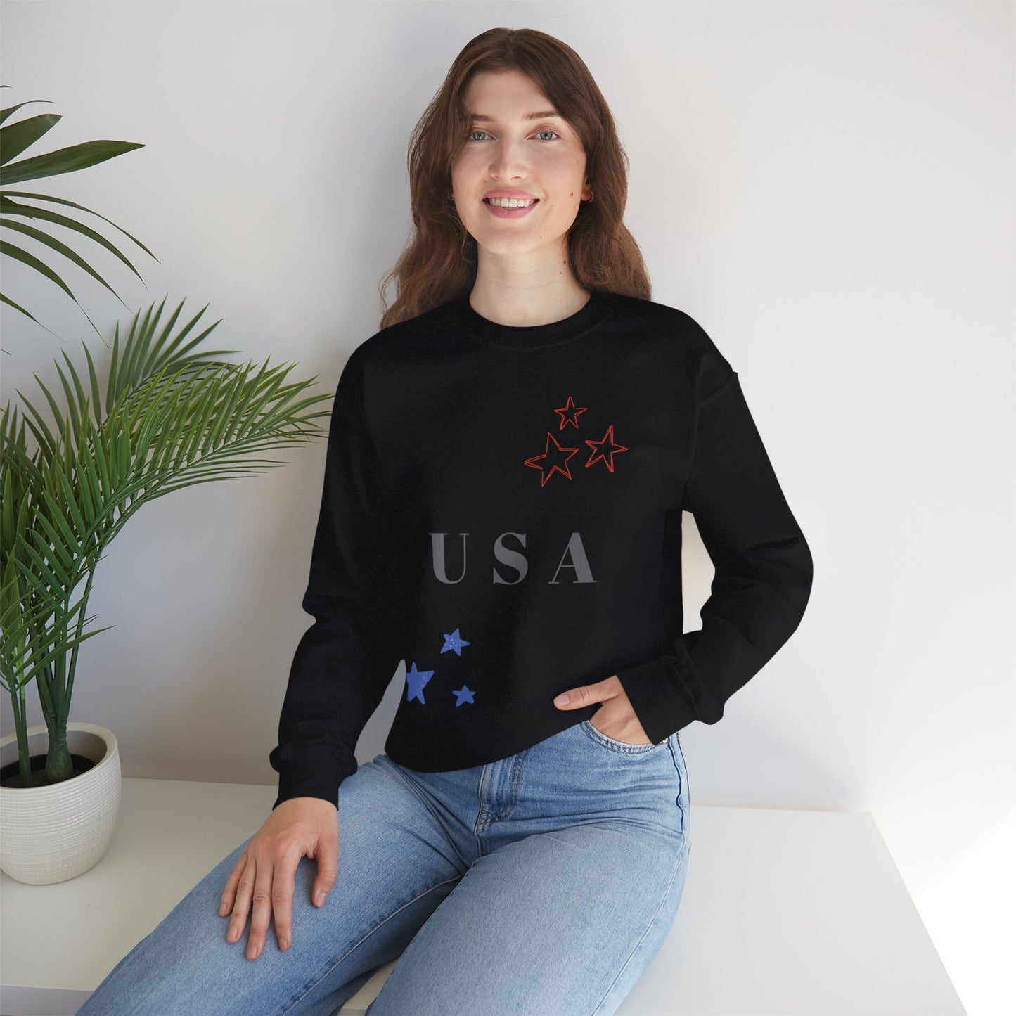 USA Stars Unisex Crewneck Sweatshirt