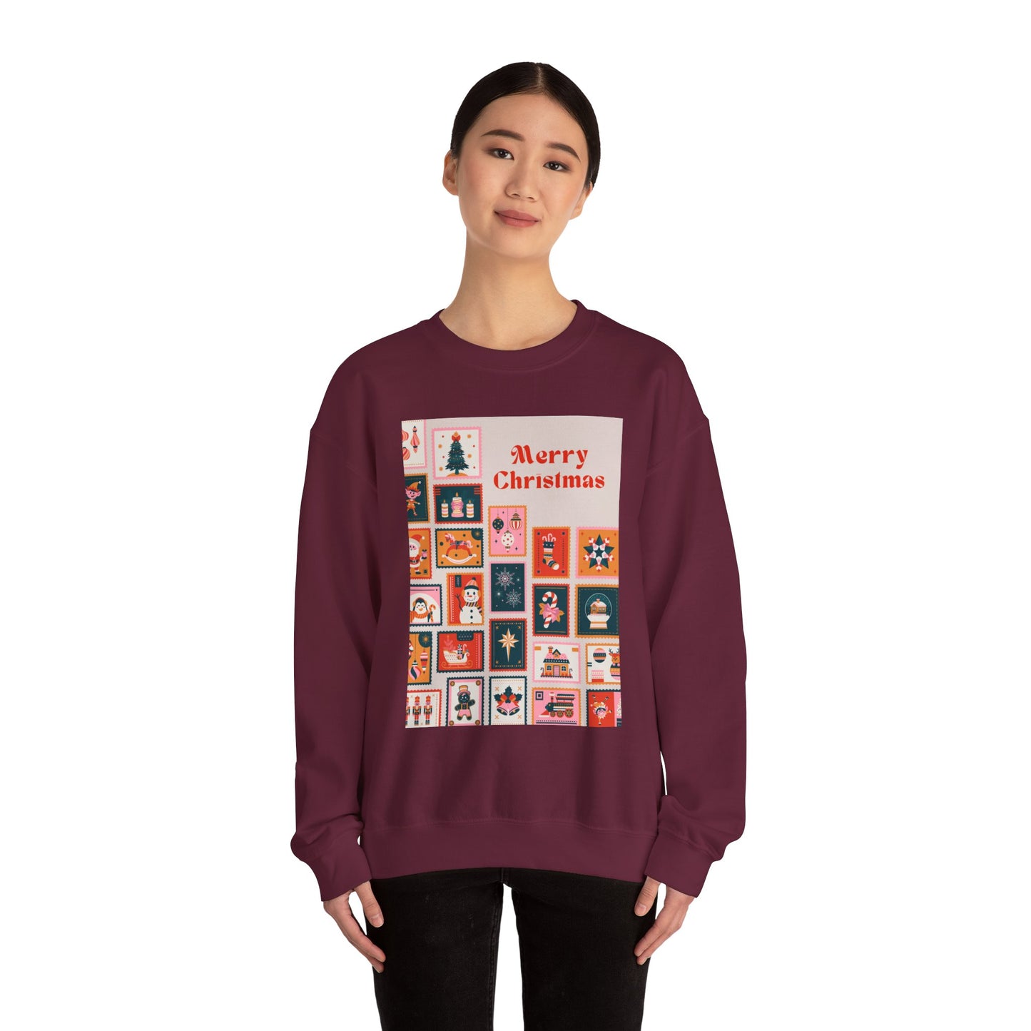 Merry Christmas Crewneck Sweatshirt, Festive Sweatshirt, Holiday Gift, Unisex Christmas Apparel, Cozy Winter Wear, Seasonal Fashion