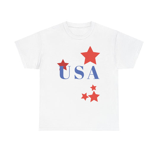 Celebrate Freedom Unisex Heavy Cotton Tee - USA Stars Design