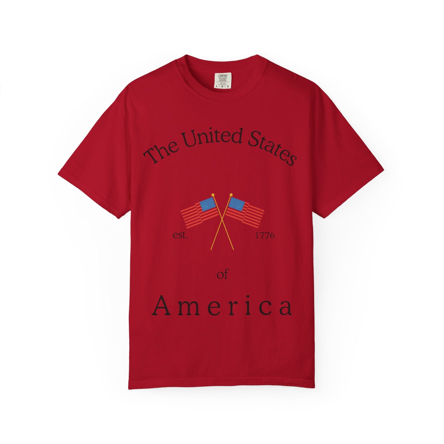 Patriotic Graphic Tee: The United States of America