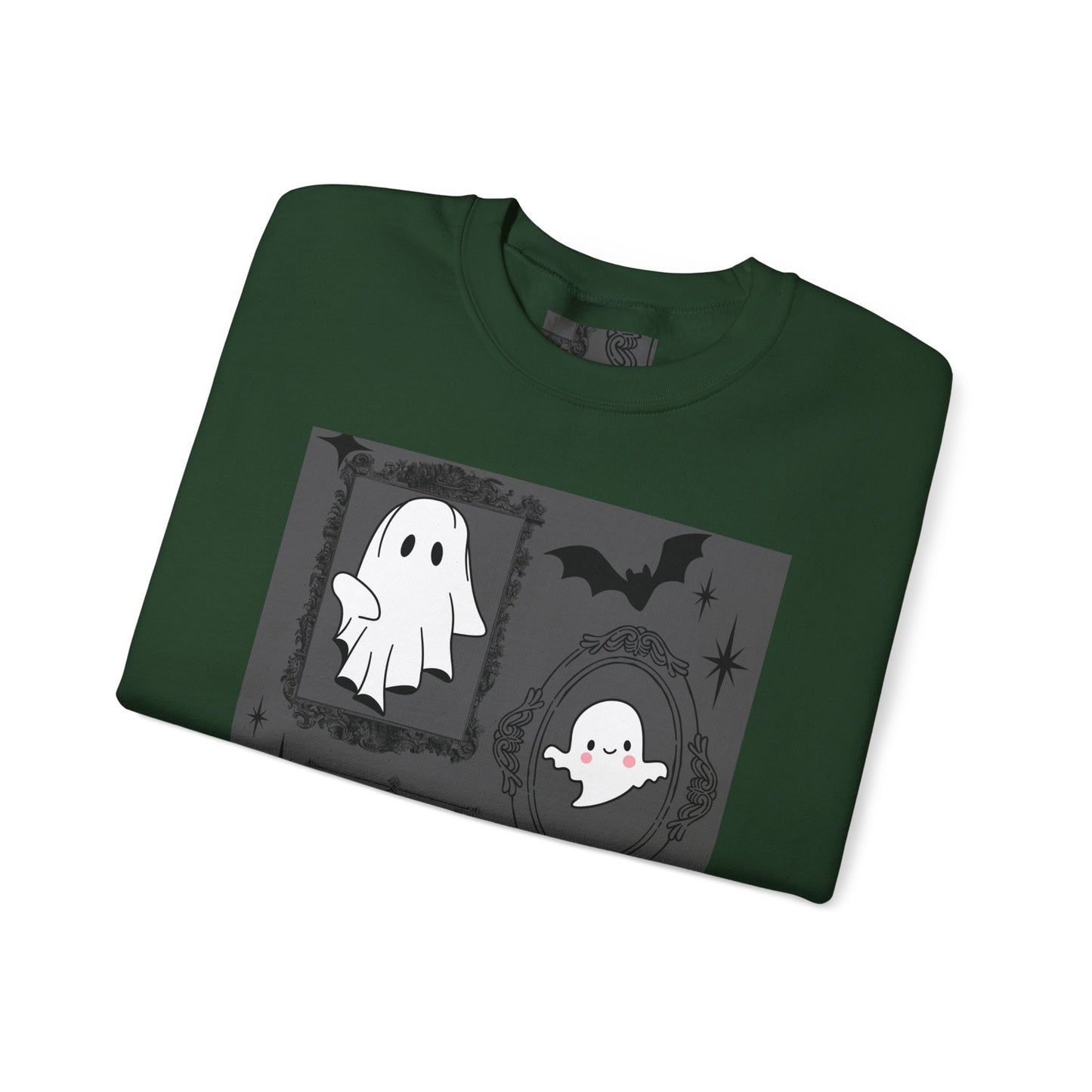 Spooky Ghost Halloween Sweatshirt, Unisex Crewneck, Cozy Fall Fashion, Trick or Treat, Halloween Party Apparel, Cute Ghost Design