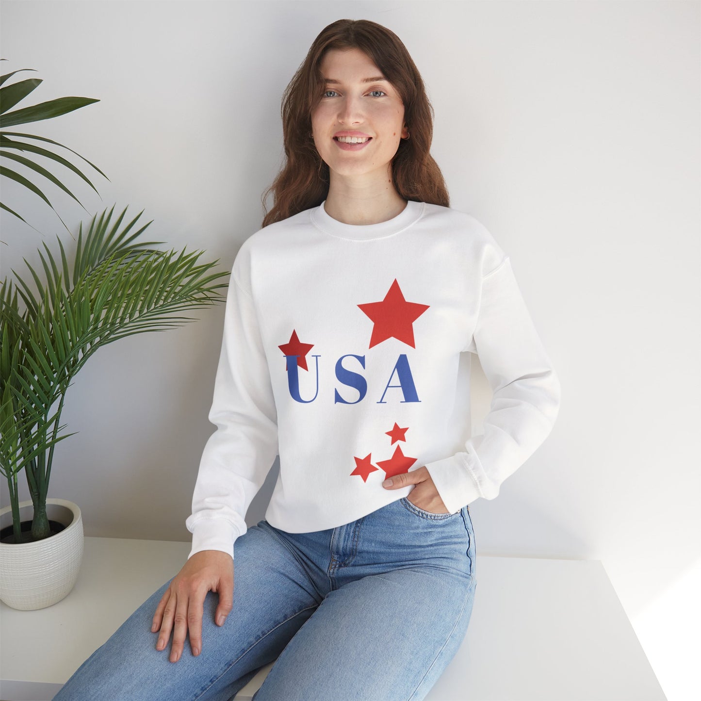 USA Stars Unisex Sweatshirt for Patriotic Celebrations