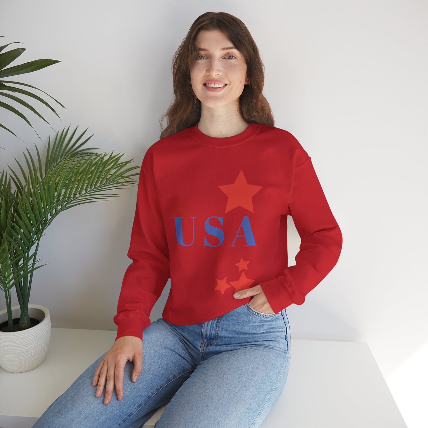 USA Stars Unisex Sweatshirt for Patriotic Celebrations
