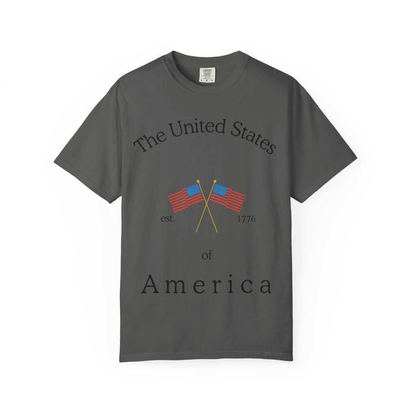 Patriotic Graphic Tee: The United States of America
