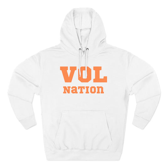 VOL Nation Hoodie, Cozy Fleece Sweatshirt, Sports Fan Apparel, College Team Gear, Gift for Game Day