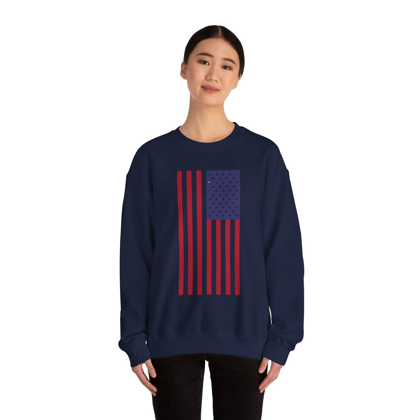 Patriotic USA Flag Crewneck Sweatshirt
