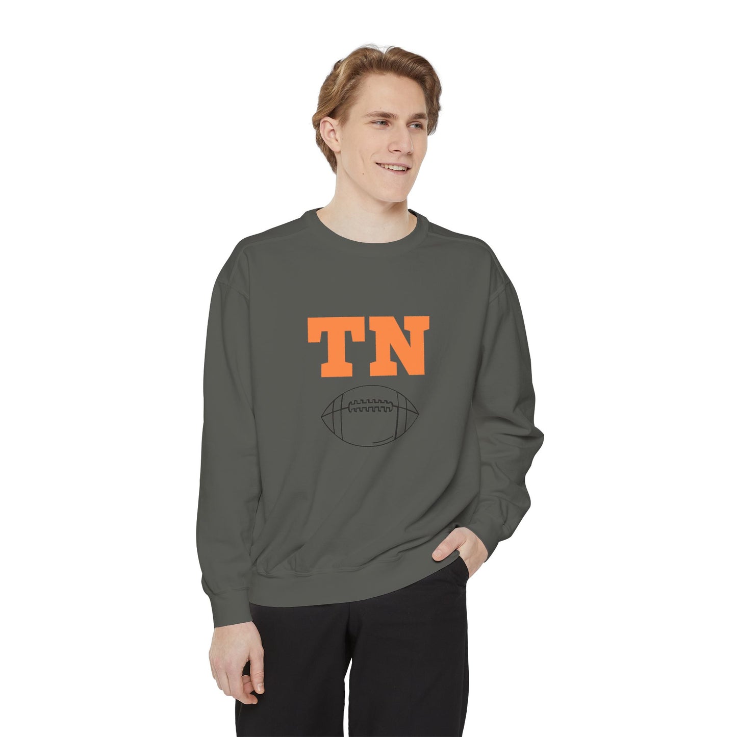 Tennessee Football Sweatshirt, Unisex Crewneck, Garment-Dyed Pullover, Game Day Apparel, Fall Fashion, Casual Wear, Sports Gift