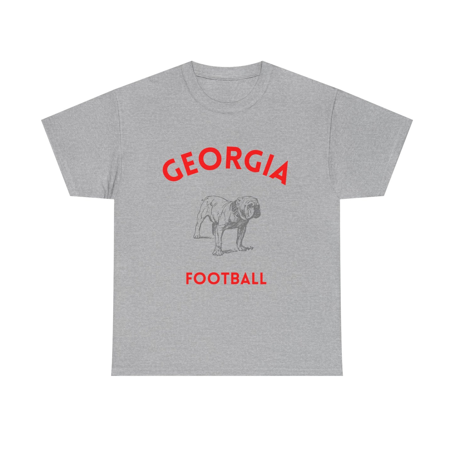 Georgia Football Unisex Heavy Cotton Tee, Casual Sports Tee, Football Game Shirt, Gift for Fans, Georgia Bulldogs Apparel