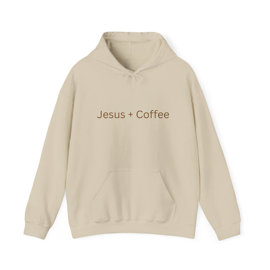 Jesus + Coffee Unisex Hoodie, Faith Sweatshirt, Christian Gifts, Cozy Pullover, Coffee Lovers Apparel, Casual Wear