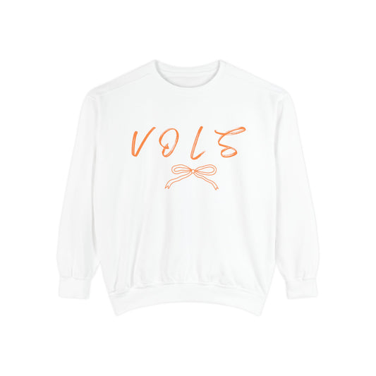 Vols Garment-Dyed Sweatshirt, Cozy Sweatshirt for College Students, Casual Gift for Volunteers, Trendy Everyday Wear, Fall Fashion