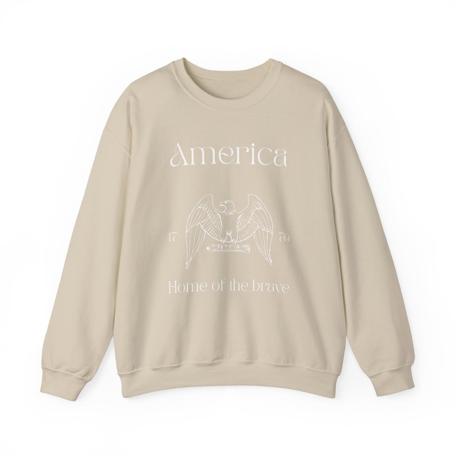 Patriotic Unisex Crewneck Sweatshirt - America, Home of the Brave