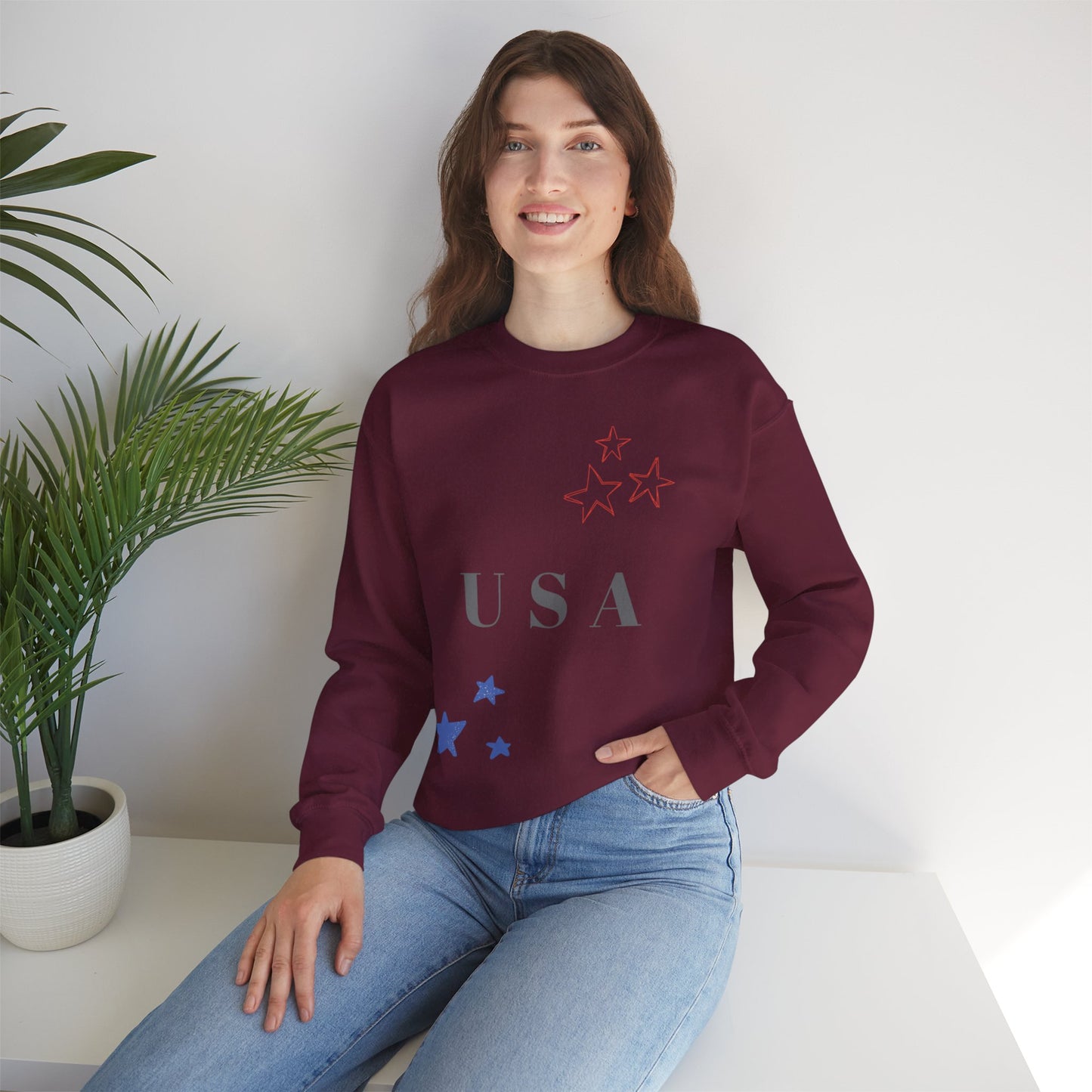 USA Stars Unisex Crewneck Sweatshirt