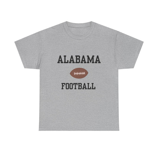 Alabama Football Unisex Heavy Cotton Tee | Casual Sportswear, Game Day, Tailgate Shirt, Gift for Fans, College Football Apparel