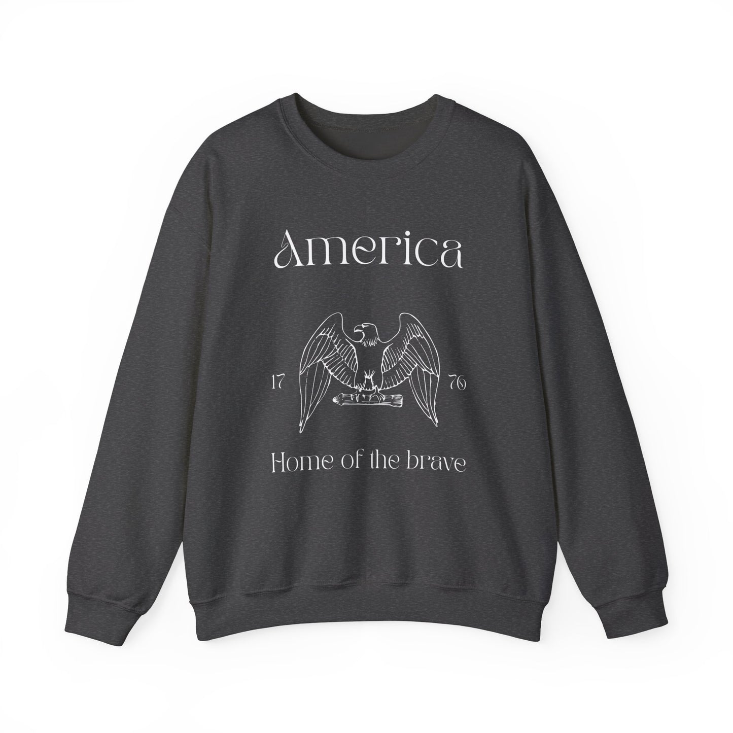 Patriotic Unisex Crewneck Sweatshirt - America, Home of the Brave