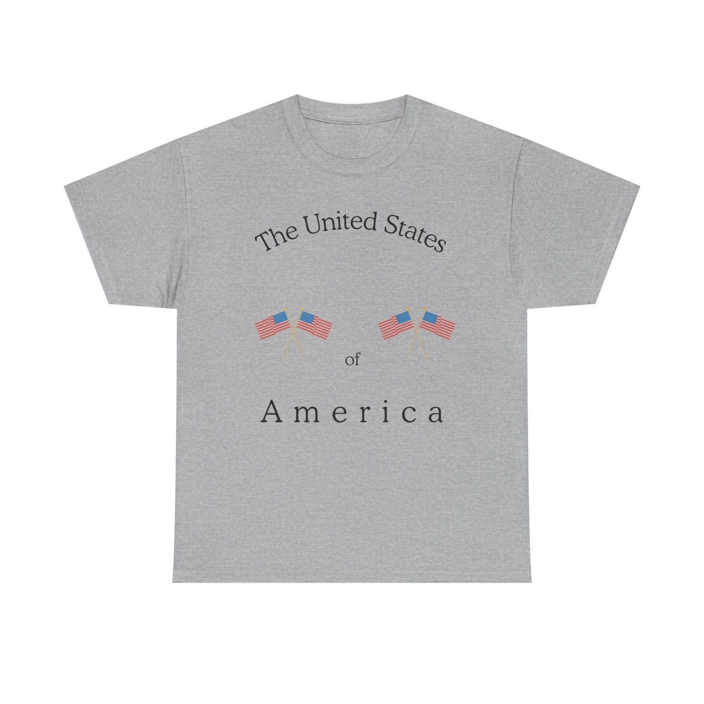 Patriotic Heavy Cotton Tee – USA Flag Design
