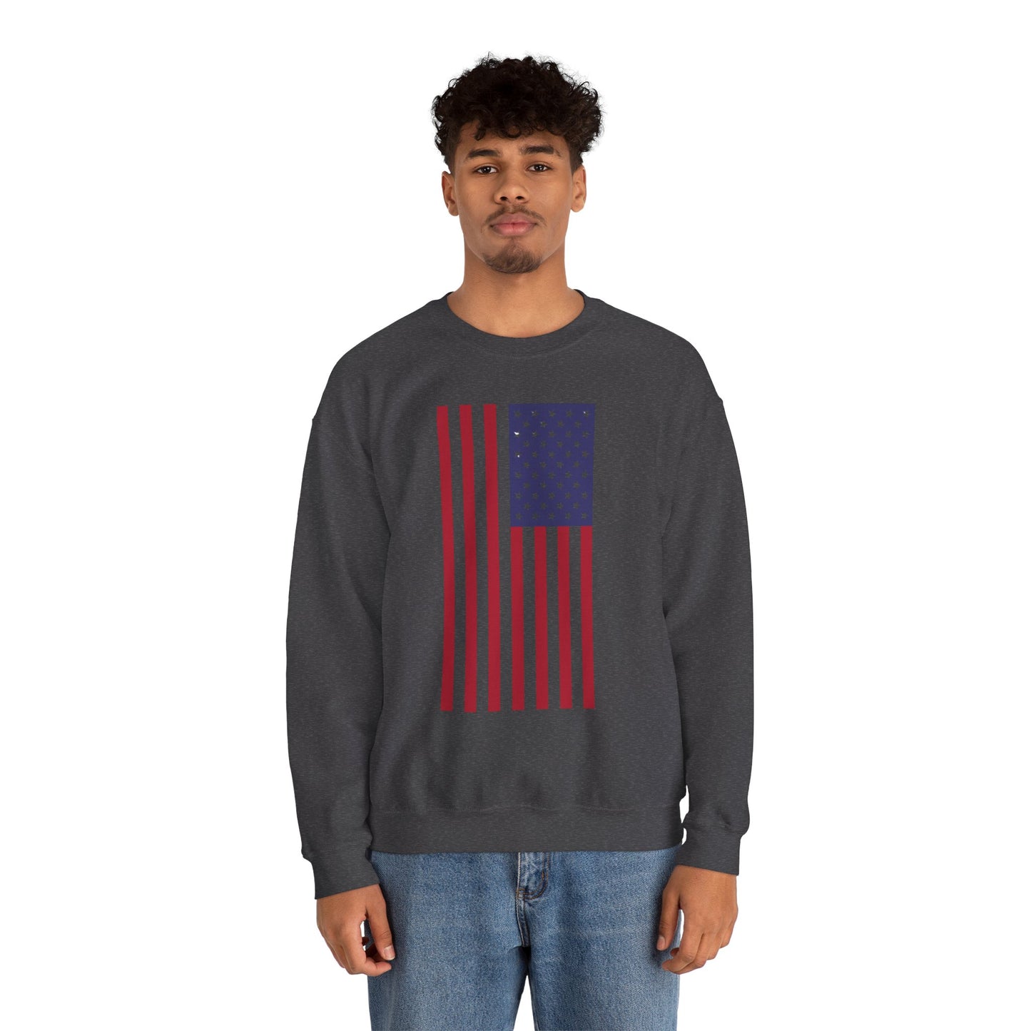 Patriotic USA Flag Crewneck Sweatshirt