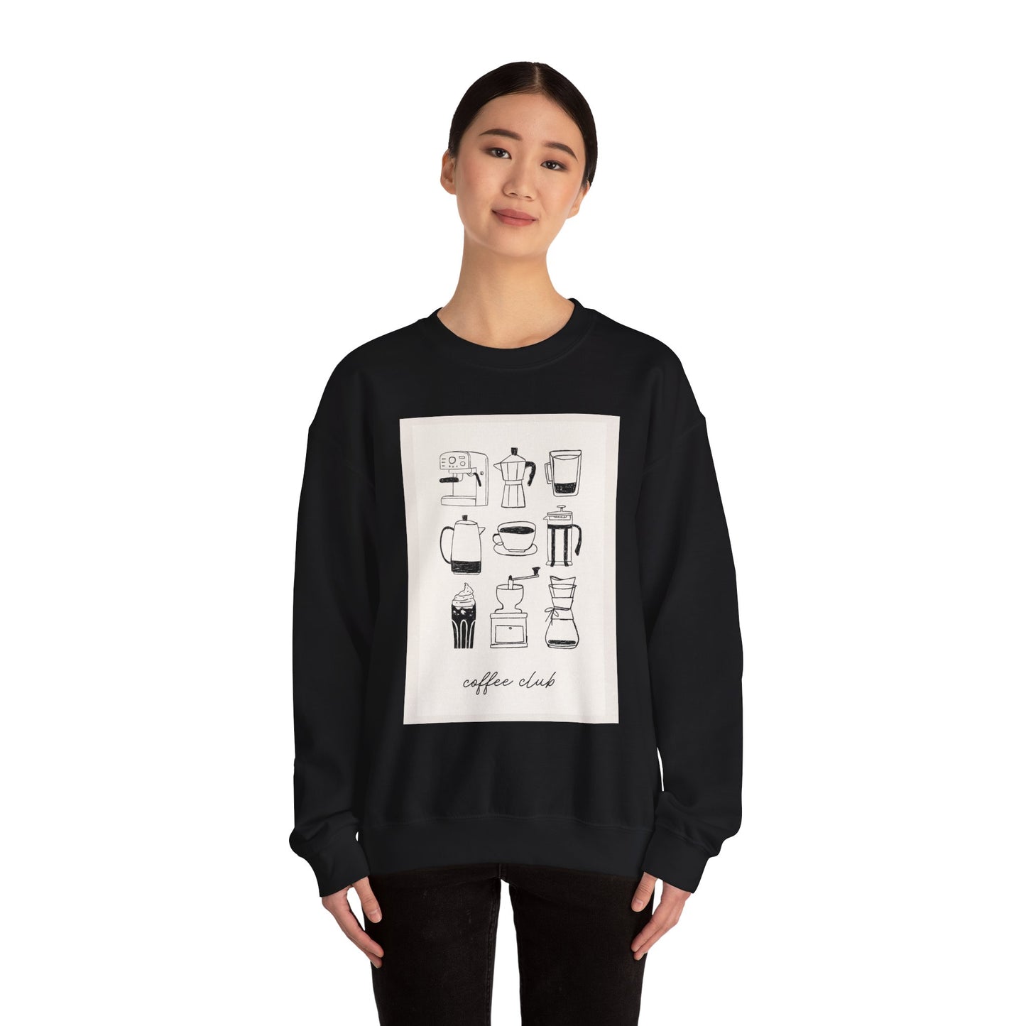 Coffee Club Crewneck Sweatshirt, Cozy Fashion Sweatshirt, Perfect for Coffee Lovers, Unique Gift for Baristas, Casual Wear, Coffee [...]