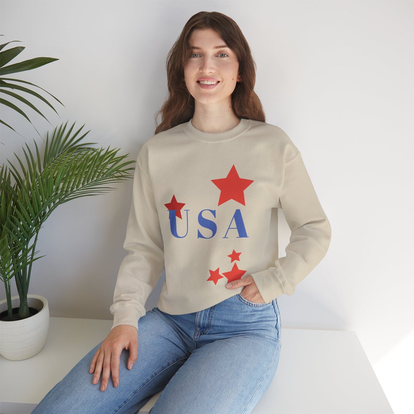 USA Stars Unisex Sweatshirt for Patriotic Celebrations