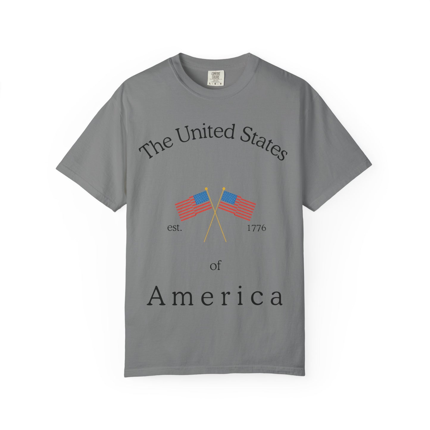 Patriotic Graphic Tee: The United States of America