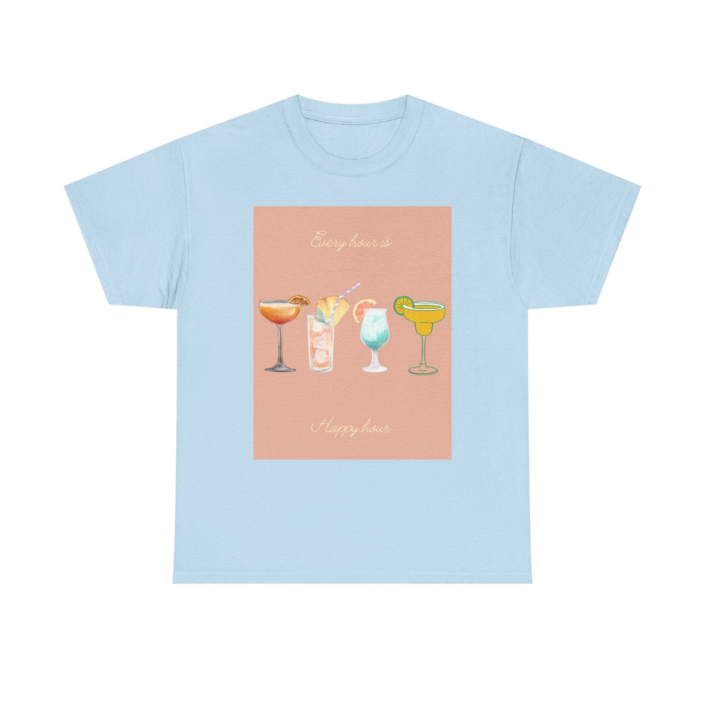 Cocktail Vibes Unisex Heavy Cotton Tee, Summer Party Shirt, Retro Drinks Graphic Tee, Gift for Cocktail Lovers, Vacation Wear, Fun T-Shirt