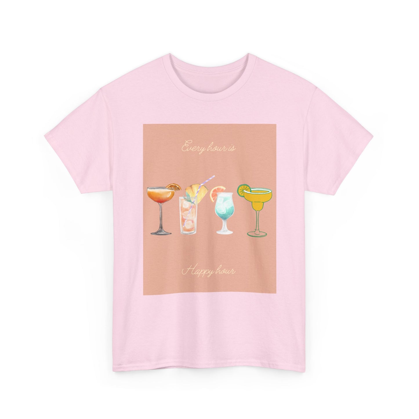 Cocktail Vibes Unisex Heavy Cotton Tee, Summer Party Shirt, Retro Drinks Graphic Tee, Gift for Cocktail Lovers, Vacation Wear, Fun T-Shirt
