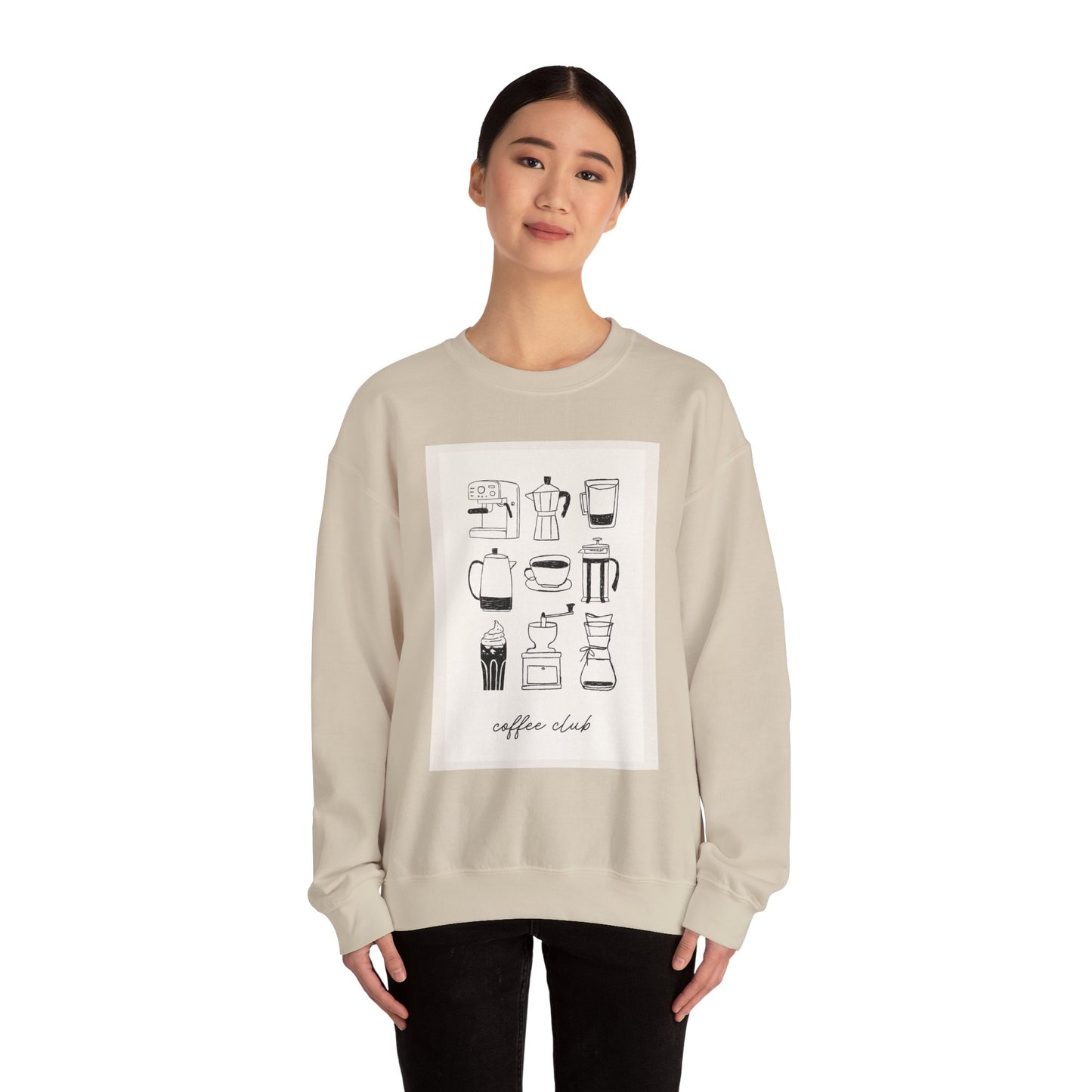 Coffee Club Crewneck Sweatshirt, Cozy Fashion Sweatshirt, Perfect for Coffee Lovers, Unique Gift for Baristas, Casual Wear, Coffee [...]
