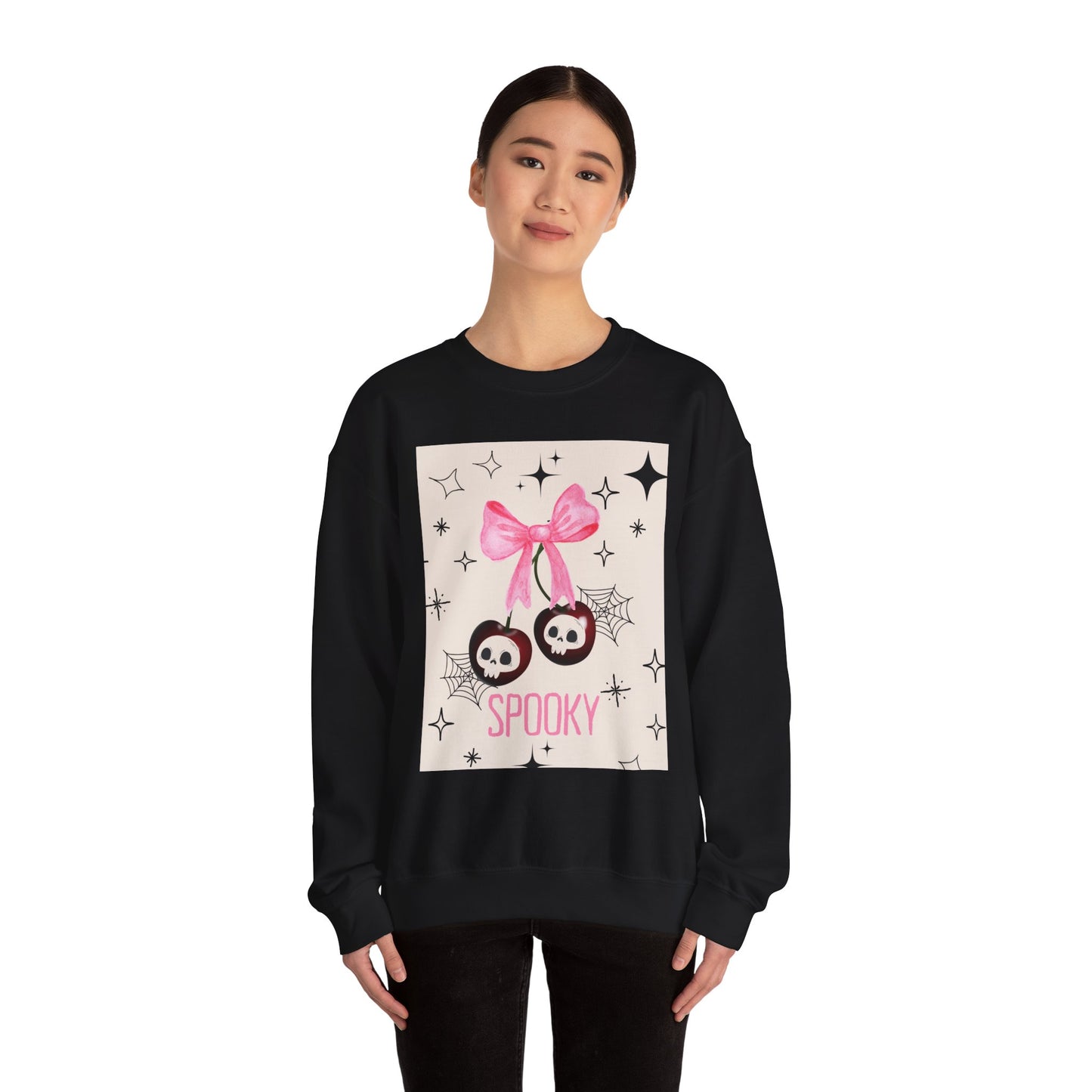 Spooky Skull Crewneck Sweatshirt, Halloween Apparel, Unisex Sweatshirt, Cozy Graphic Top, Autumn Fashion