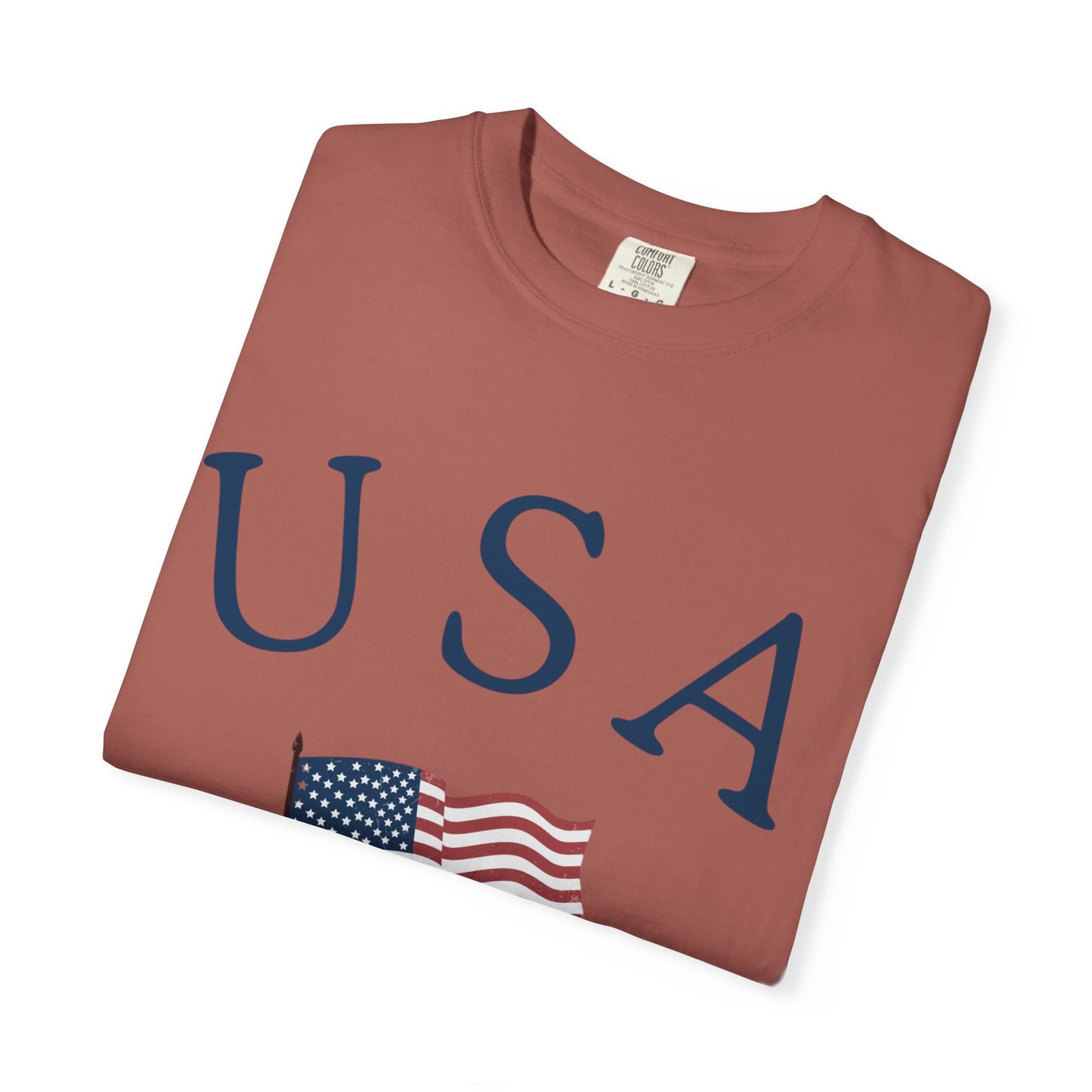 USA Flag Unisex Garment-Dyed T-Shirt
