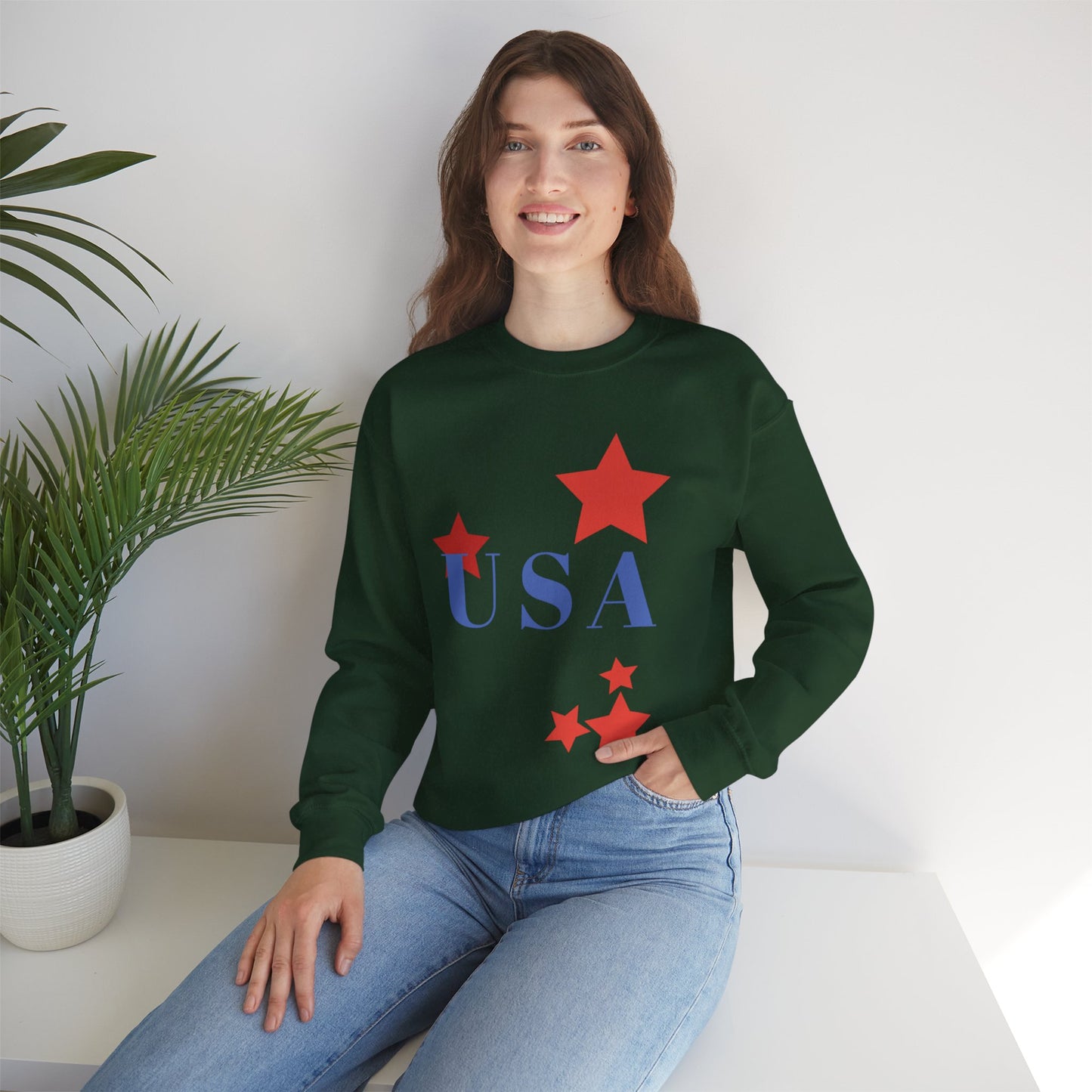 USA Stars Unisex Sweatshirt for Patriotic Celebrations