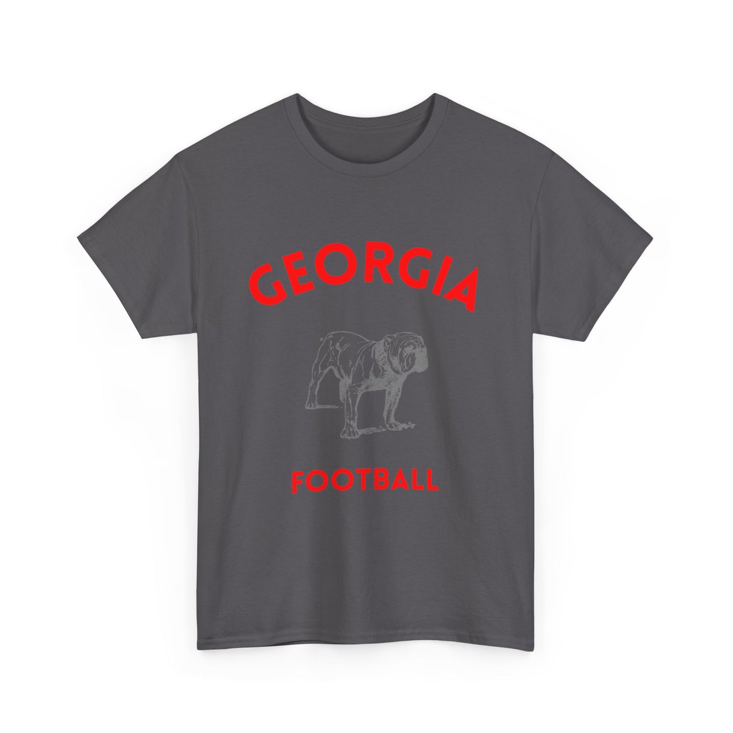 Georgia Football Unisex Heavy Cotton Tee, Casual Sports Tee, Football Game Shirt, Gift for Fans, Georgia Bulldogs Apparel