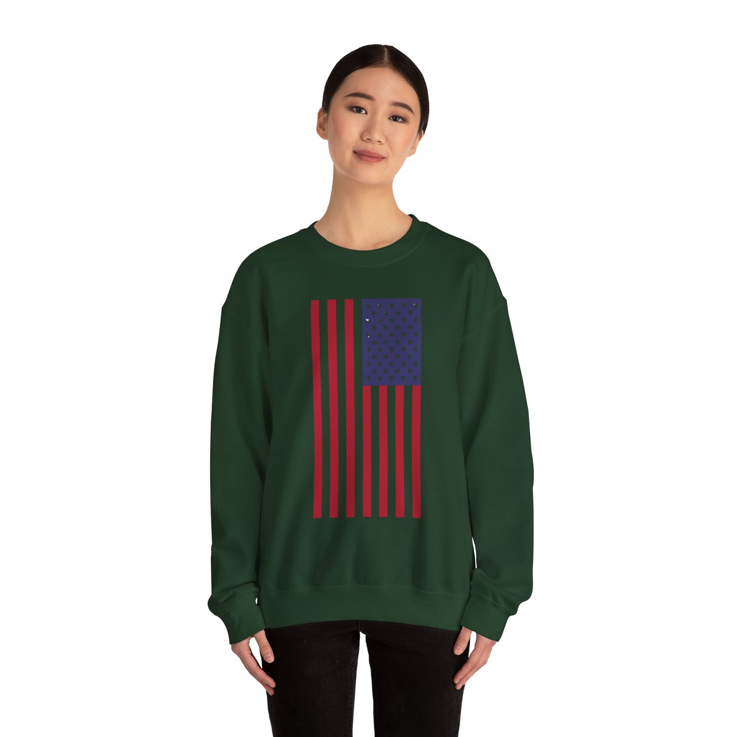 Patriotic USA Flag Crewneck Sweatshirt