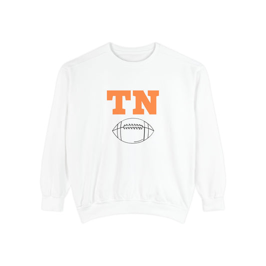 Tennessee Football Sweatshirt, Unisex Crewneck, Garment-Dyed Pullover, Game Day Apparel, Fall Fashion, Casual Wear, Sports Gift