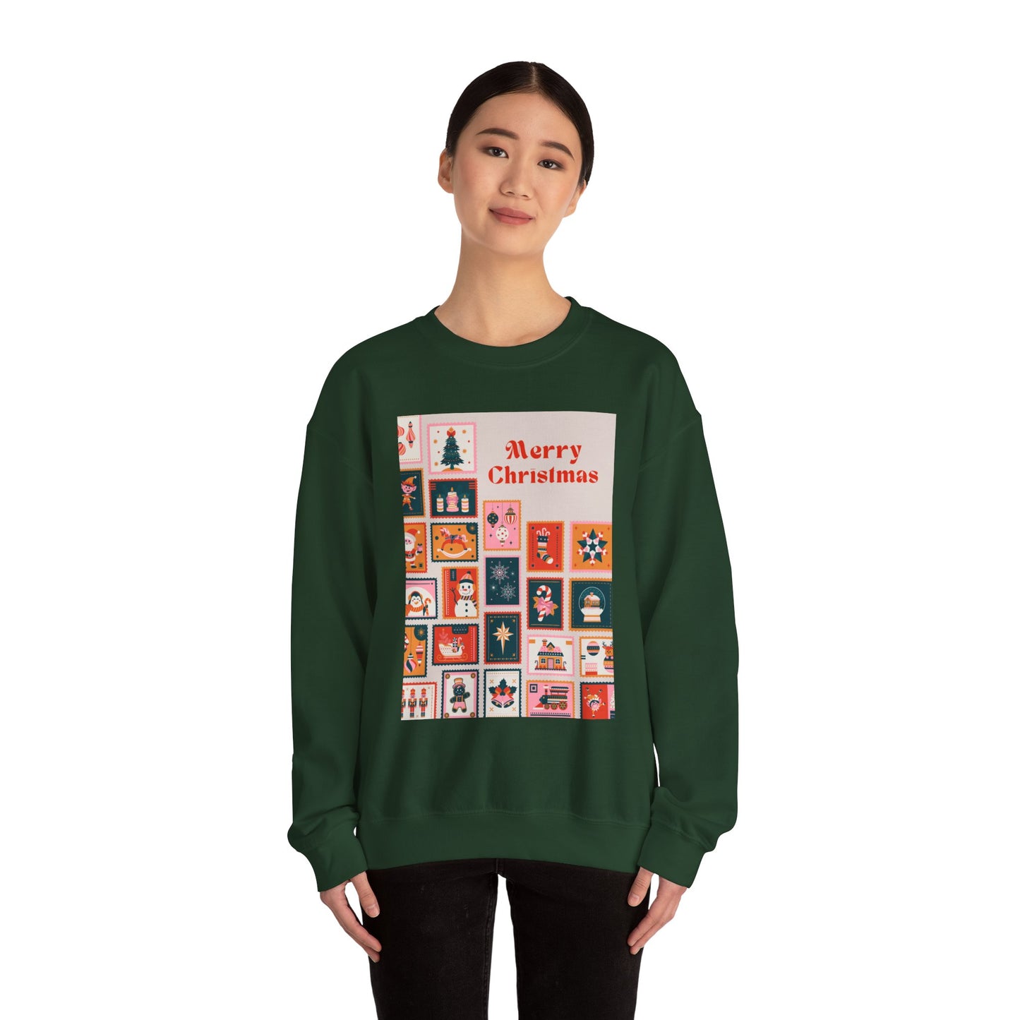 Merry Christmas Crewneck Sweatshirt, Festive Sweatshirt, Holiday Gift, Unisex Christmas Apparel, Cozy Winter Wear, Seasonal Fashion