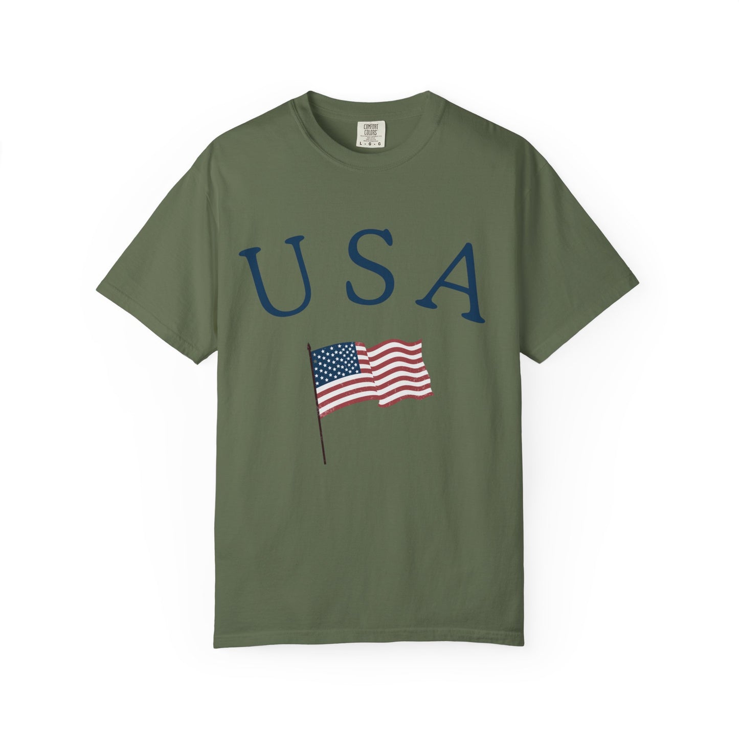 USA Flag Unisex Garment-Dyed T-Shirt