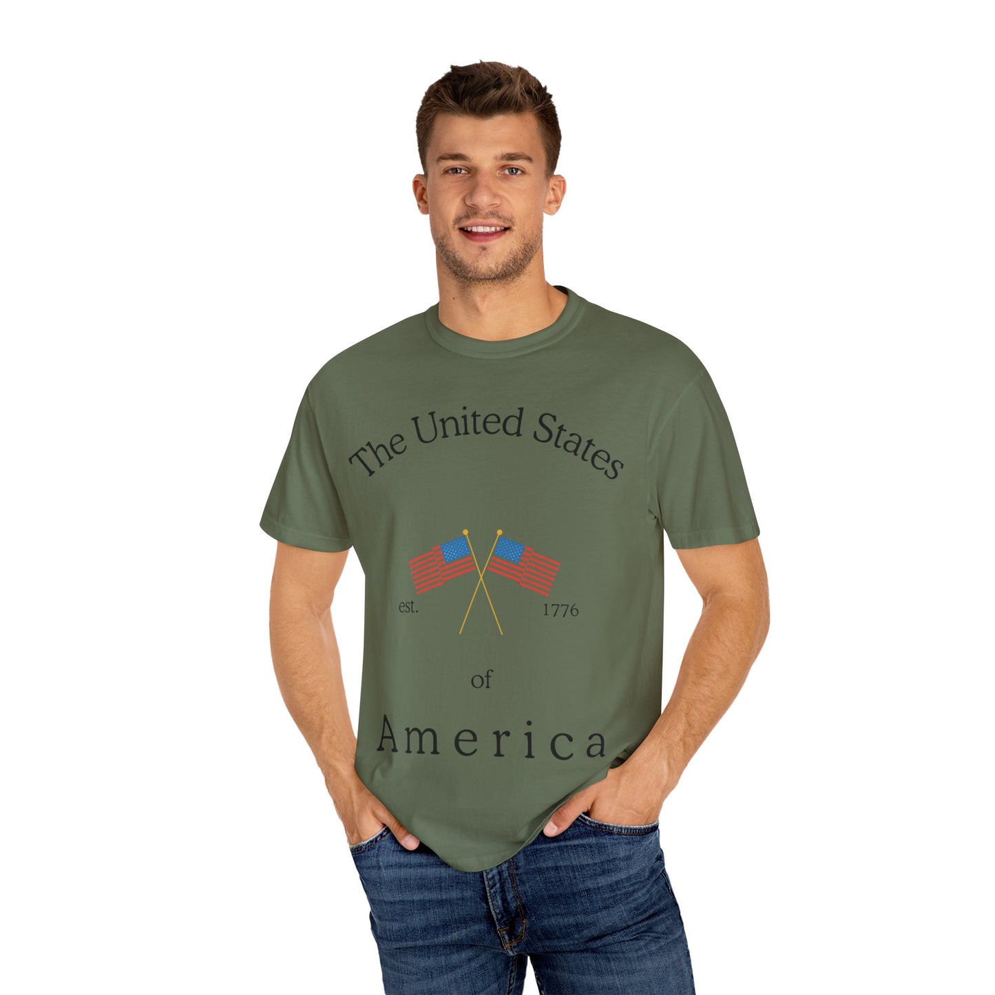 Patriotic Graphic Tee: The United States of America