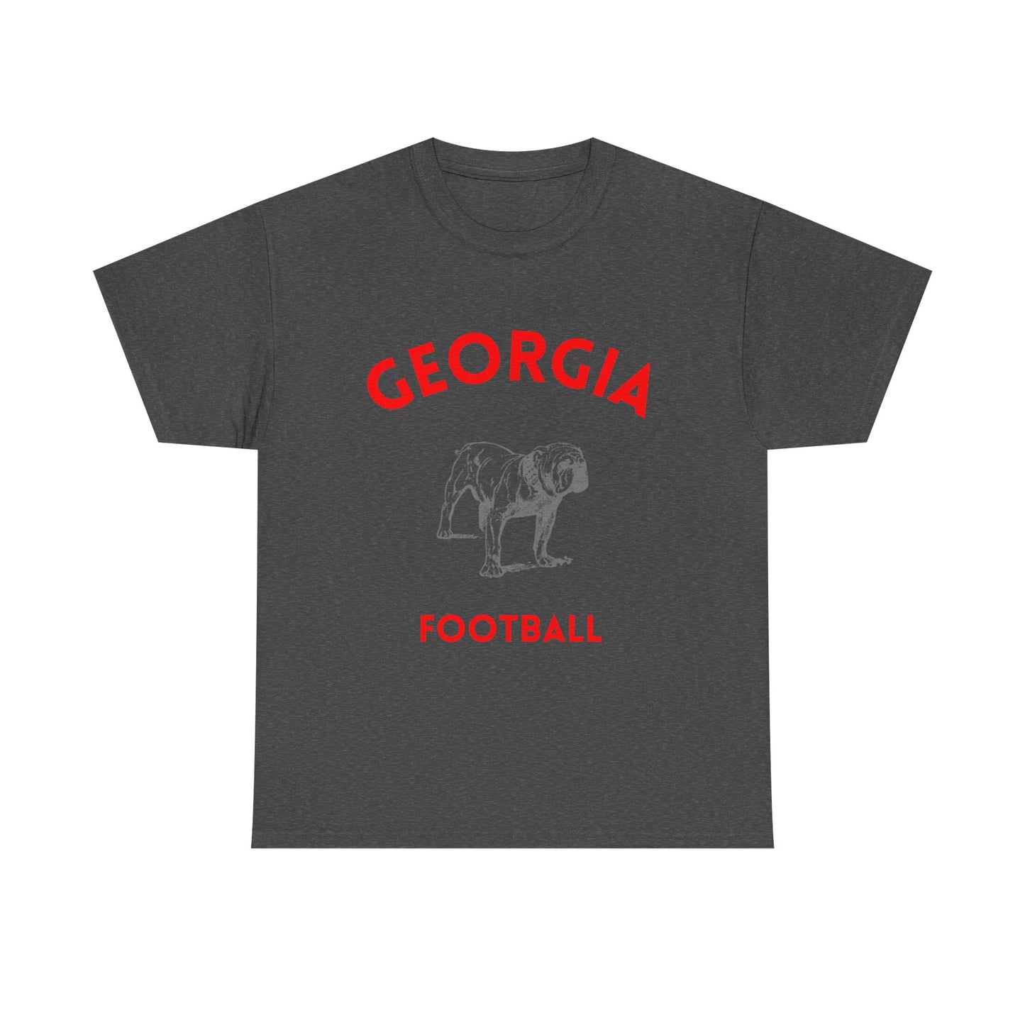 Georgia Football Unisex Heavy Cotton Tee, Casual Sports Tee, Football Game Shirt, Gift for Fans, Georgia Bulldogs Apparel