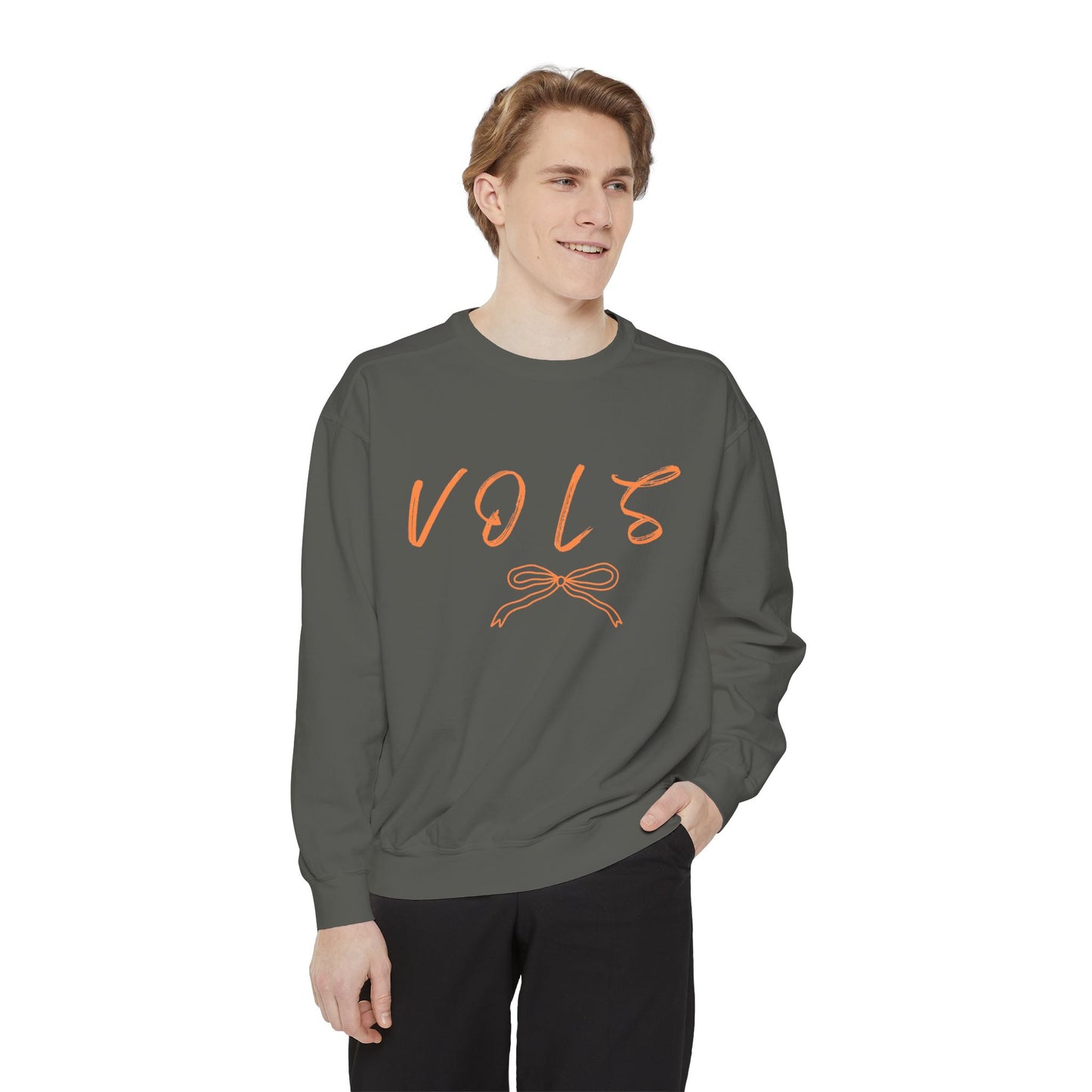 Vols Garment-Dyed Sweatshirt, Cozy Sweatshirt for College Students, Casual Gift for Volunteers, Trendy Everyday Wear, Fall Fashion