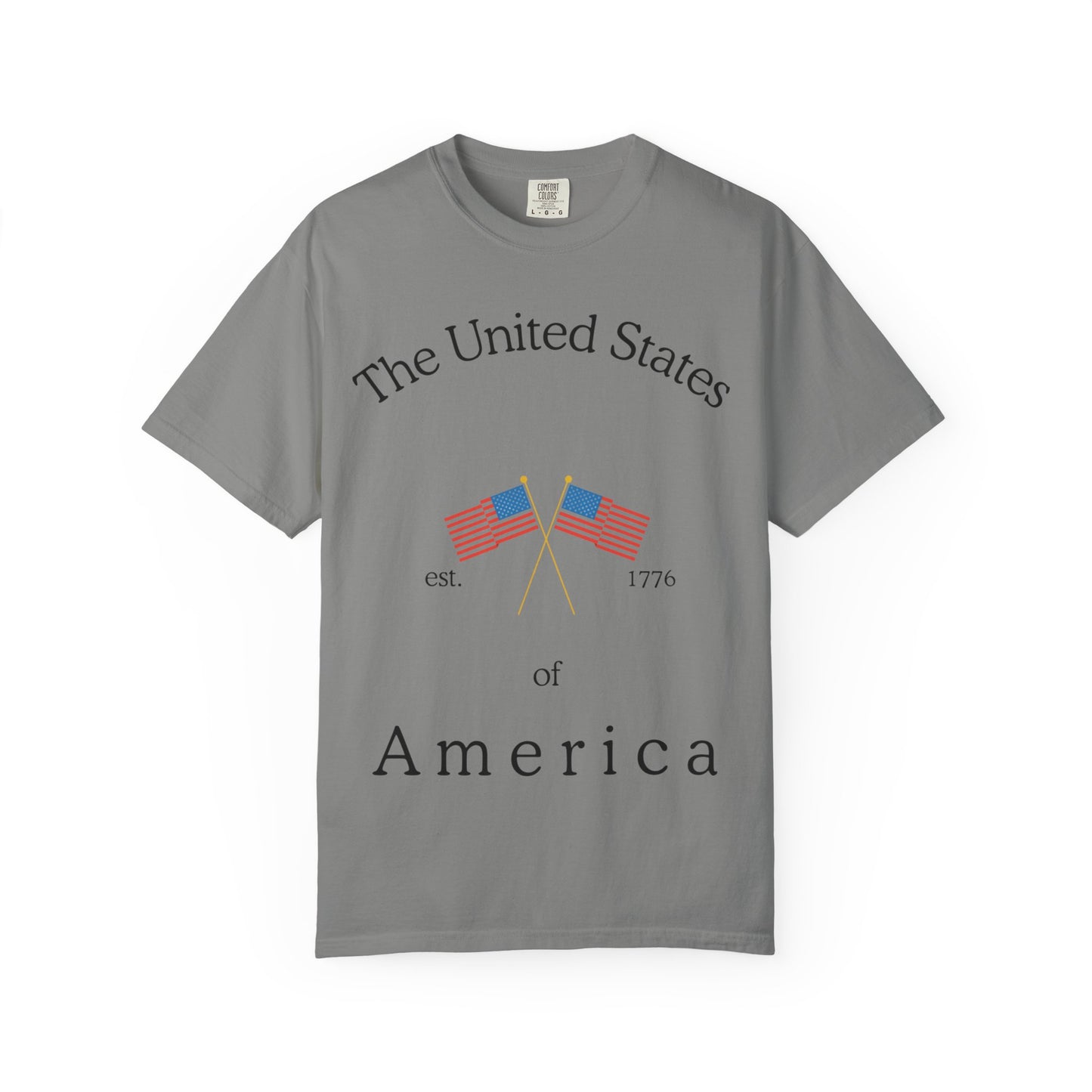 Patriotic Graphic Tee: The United States of America