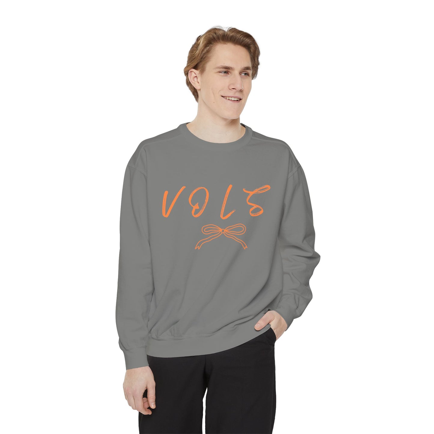 Vols Garment-Dyed Sweatshirt, Cozy Sweatshirt for College Students, Casual Gift for Volunteers, Trendy Everyday Wear, Fall Fashion