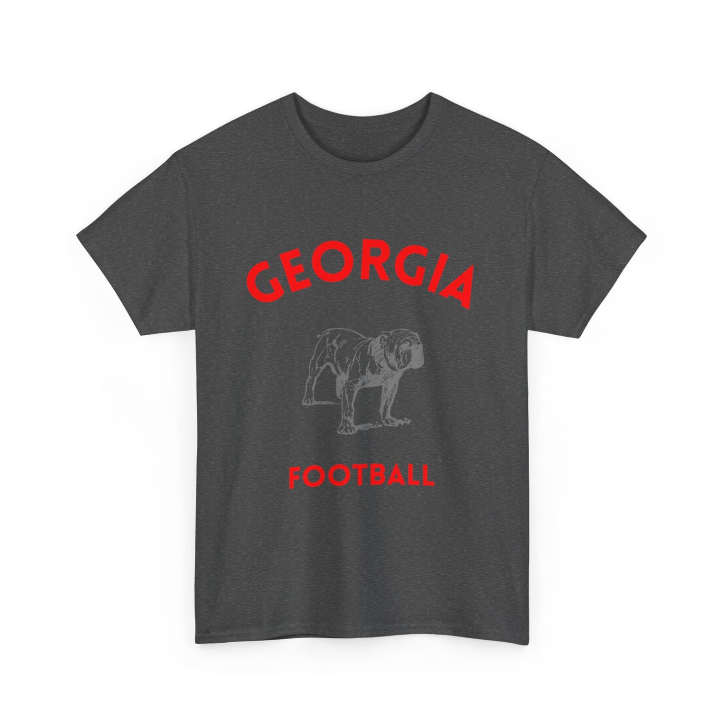 Georgia Football Unisex Heavy Cotton Tee, Casual Sports Tee, Football Game Shirt, Gift for Fans, Georgia Bulldogs Apparel