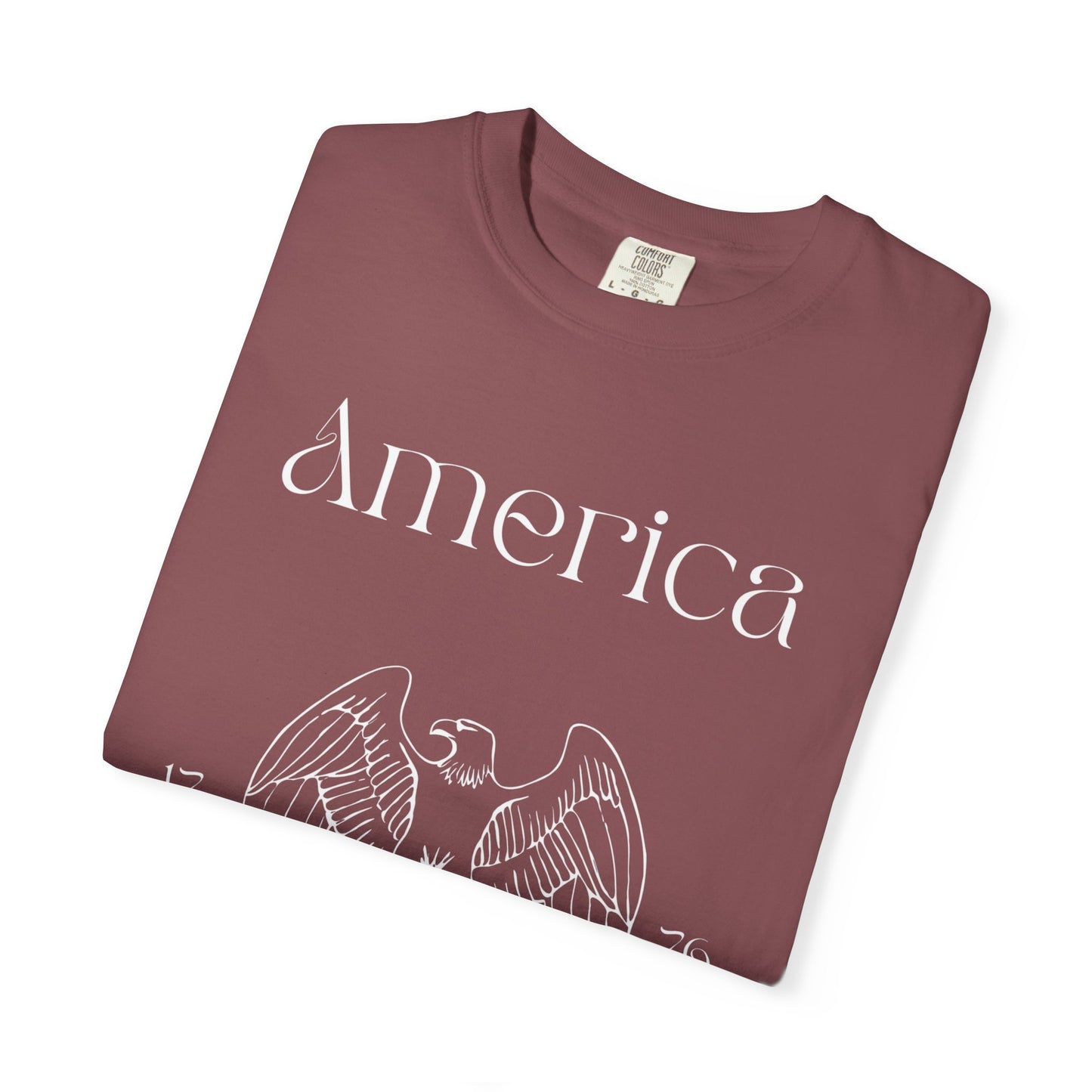 Vintage America T-Shirt - Home of the Brave - Unisex Garment-Dyed Tees