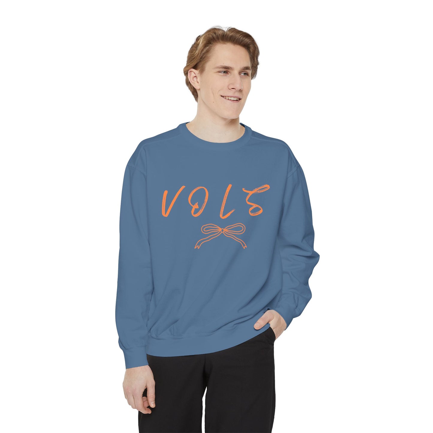 Vols Garment-Dyed Sweatshirt, Cozy Sweatshirt for College Students, Casual Gift for Volunteers, Trendy Everyday Wear, Fall Fashion
